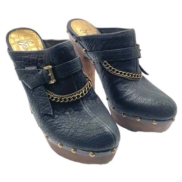 Sam Edelman Flair Tall platform black mule size 9 - Picture 4 of 7